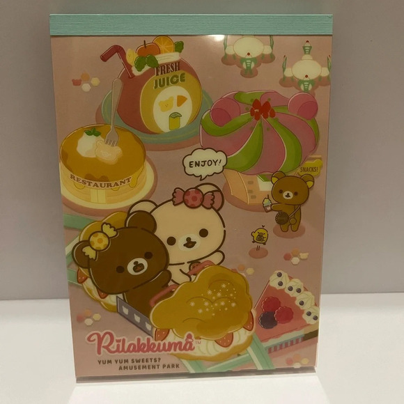 Rilakkuma Amusement Park Dessert Themed Memo Pad - Picture 1 of 7